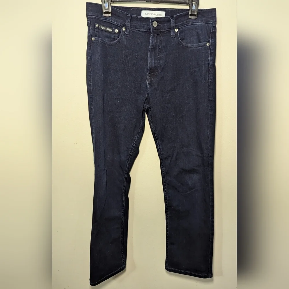Calvin Klein Straight Leg Jeans Dark Wash Stretch Men's Size 32x29